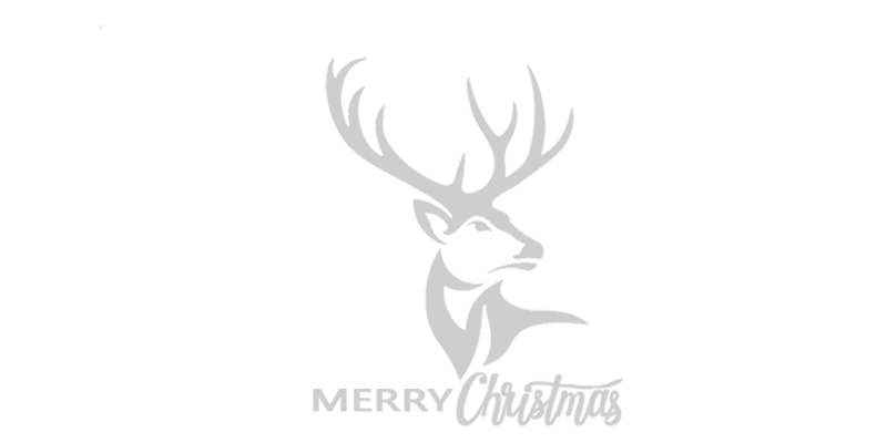 Xmas stag silver
