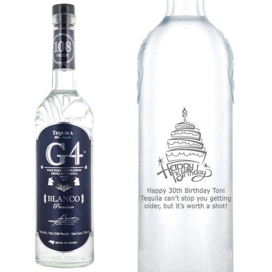 Personalised G4 Blanco 108 Overproof Tequila