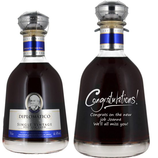 Personalised Diplomatico Single Vintage Rum 70cl