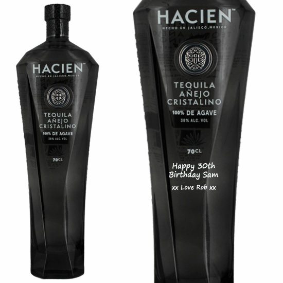 Personalised Hacien Anejo Cristalino Tequila 70cl