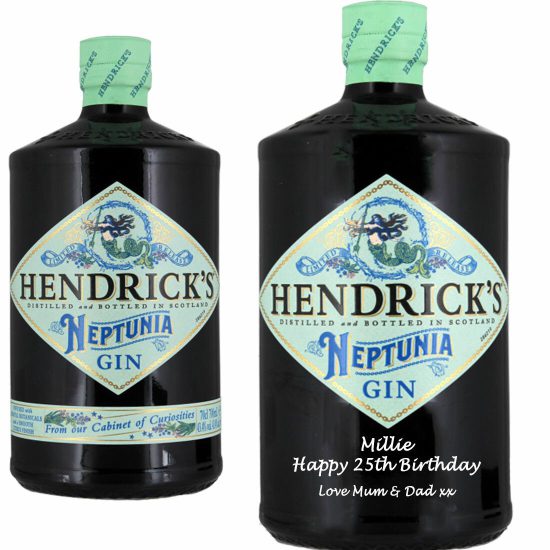 Personalised Hendrick's Neptunia Gin 70cl