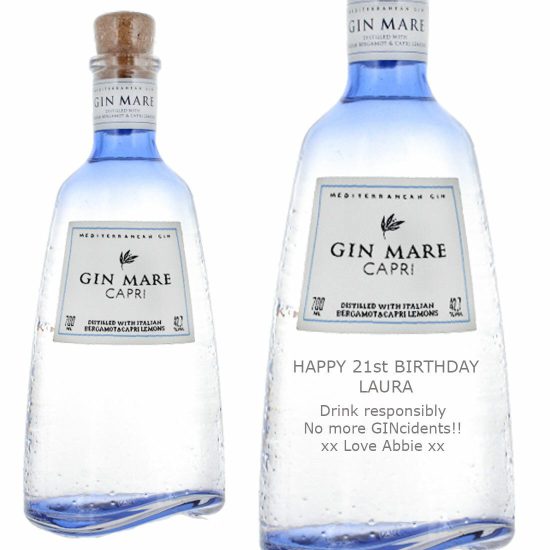 Personalised Gin Mare Capri 70cl