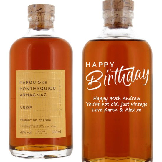 Personalised Marquis De Montesquiou VSOP Armagnac