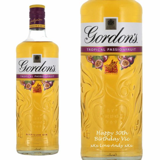 Personalised Gordon's Tropical Passionfruit Gin 70cl