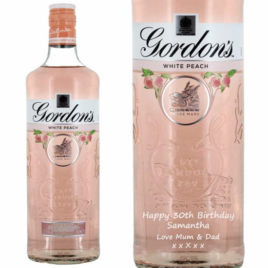 Personalised Gordon's White Peach Gin 70cl