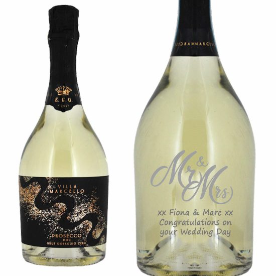 Personalised Villa Marcello DOC Brut Nature Prosecco Sparkling Wine