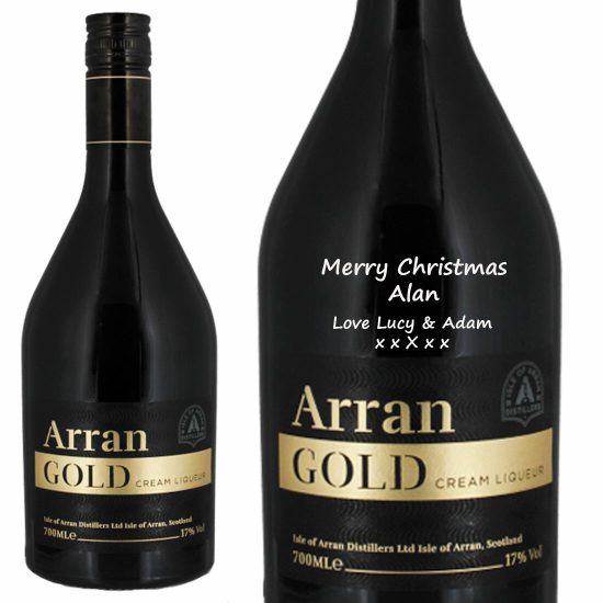 Personalised Arran Gold Whisky Cream Liqueur 70cl