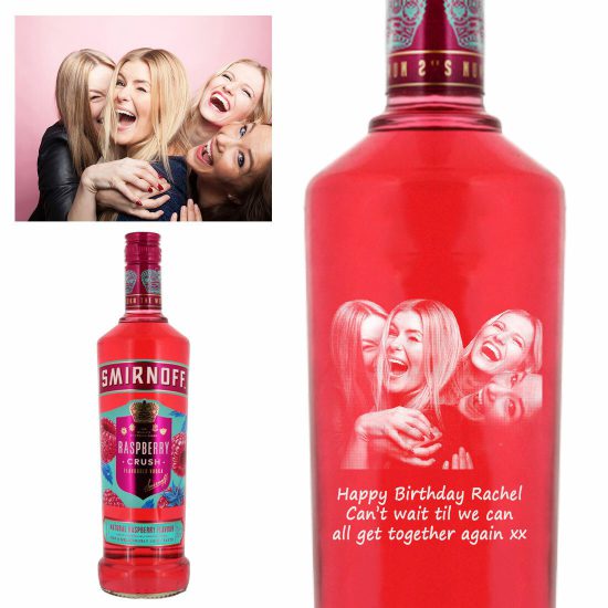 Photo Engraved Smirnoff Raspberry Crush Vodka 70cl