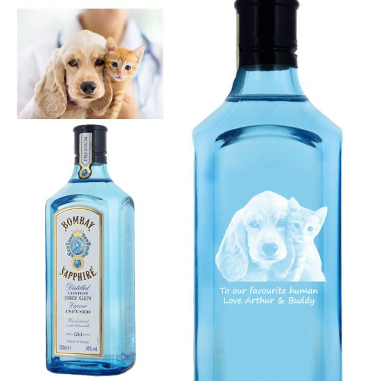 Photo Engraved Bombay Sapphire Gin 70cl