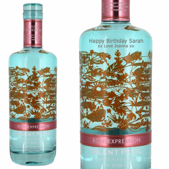 Personalised Silent Pool Rose Expression Gin 70cl