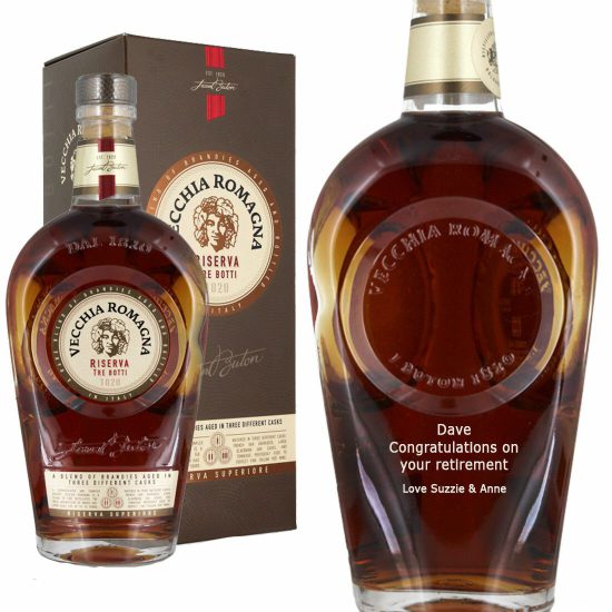 Personalised Vecchia Romagna Riserva Tre Botti 70cl