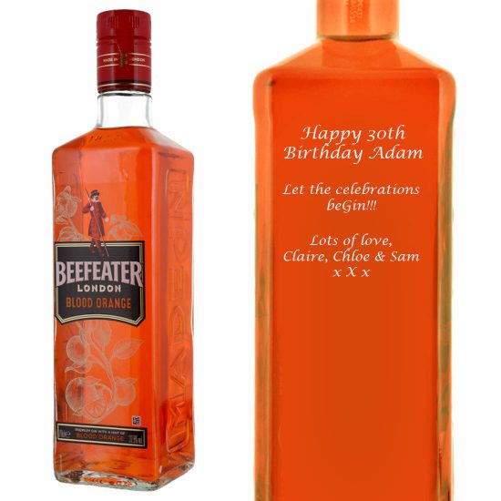 Personalised Beefeater Blood Orange Gin 70cl