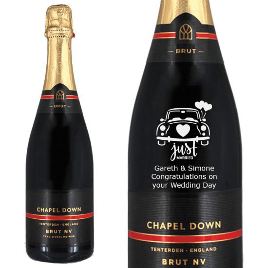 Personalised Chapel Down Brut English Sparkling Wine