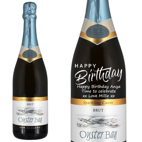 Personalised Oyster Bay Sparkling Wine Cuvee Brut