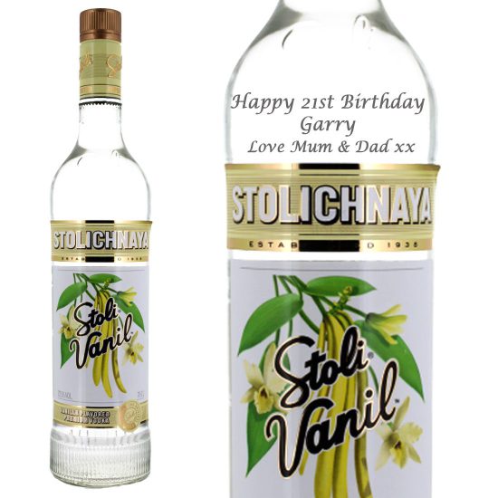 Personalised Stolichnaya Vanilla Vodka 70cl