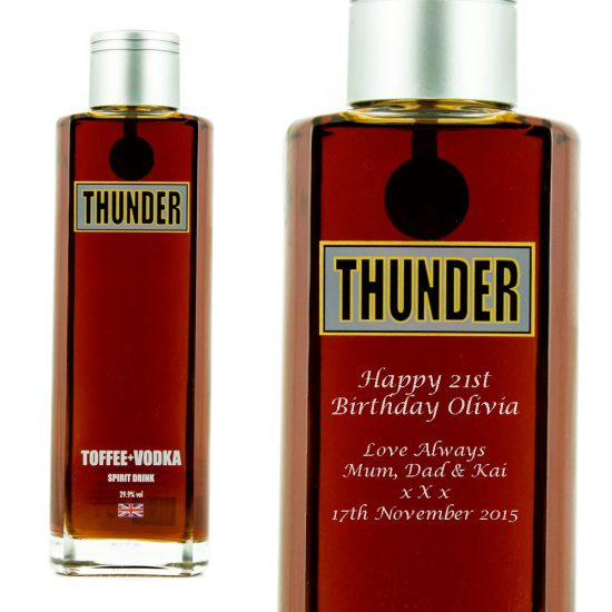 Personalised Thunder Toffee Vodka 70cl