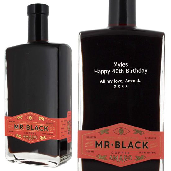 Personalised Mr Black Coffee Amaro Liqueur 70cl