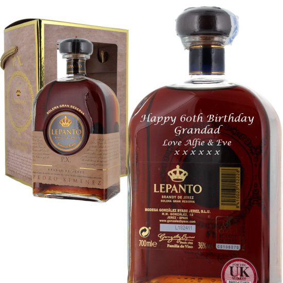 Personalised Lepanto Solera Gran Reserva Pedro Ximenez 70cl