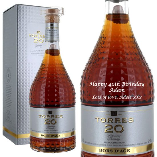 Personalised Torres 20 Hors d'Age Imperial Brandy 70cl