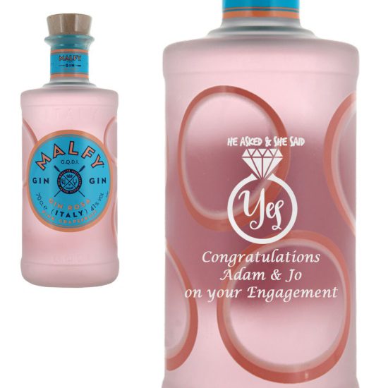 Personalised Malfy Pink Grapefruit Gin 70cl