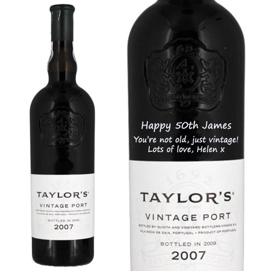 Personalised Taylor's 2007 Vintage Port