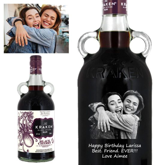 Photo Engraved The Kraken Black Cherry & Vanilla Spiced Rum