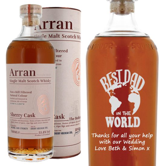 Personalised Arran Bodega Sherry Cask Finish Single Malt Whisky
