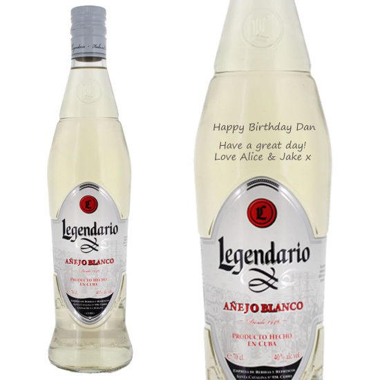 Personalised Legendario Anejo Blanco Rum